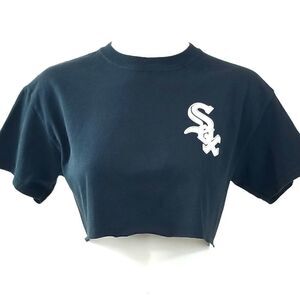 Chicago White Sox MLB Cropped Crop Top Baseball Jersey Tee reworked vintage y2k